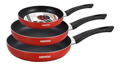 Juego Sarten De Cocina X 3 Pzs Antiadherente Daewoo-s301