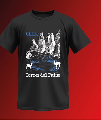 Polera 100% Algodon -calidad Americana -mod Torres Del Paine