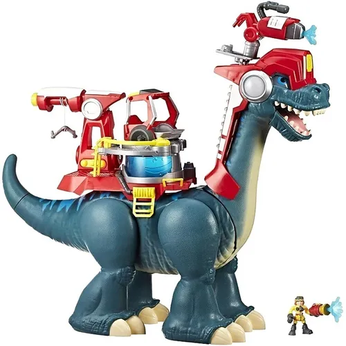 Dinosaurio Bombero Y Nena De Los Dibujos Animados Original
