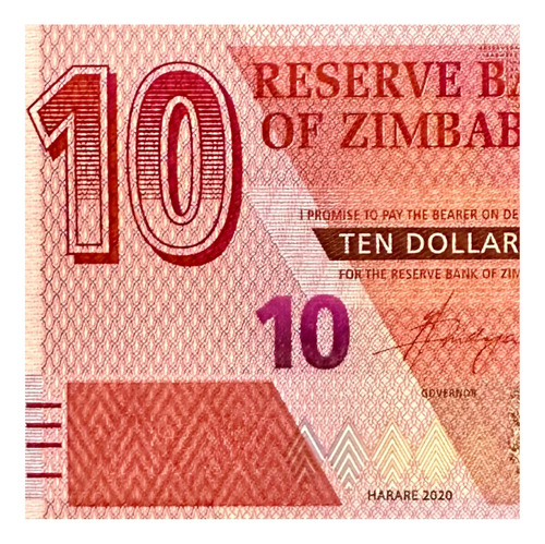 Zimbabwe - 10 Dólares - Año 2020 - P #103 - Africa - Bufalos