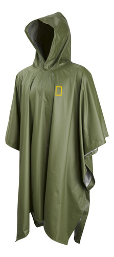 Poncho Impermeable Verde National Geographic  Png01