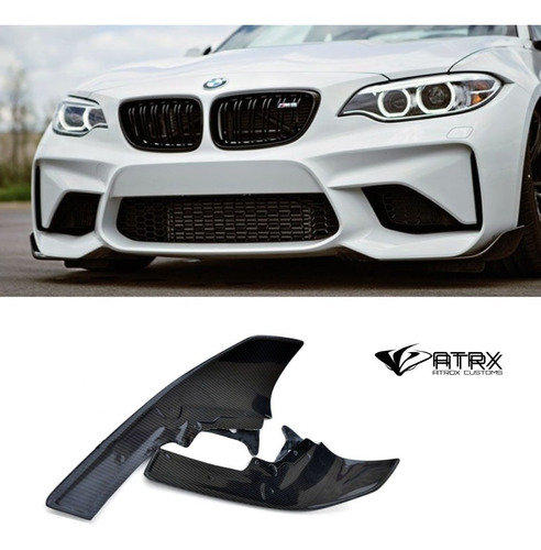 Colmillos Lip Bumper Carbono Fascia Bmw M2 F87 2017 - 2021