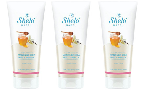 3 Pack Crema Especial Manos De Seda Miel Y Vainilla Shelo