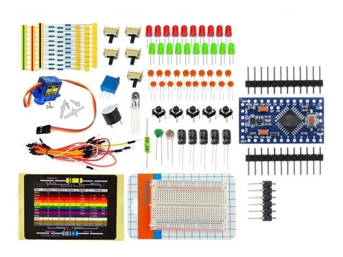 Kit Componentes Electronicos + Placa Promini Para Arduino