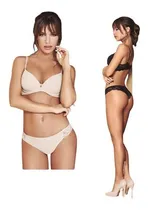 Comprar Conjunto De Microfibra Y Puntilla Con Culotte Less.  Kaury