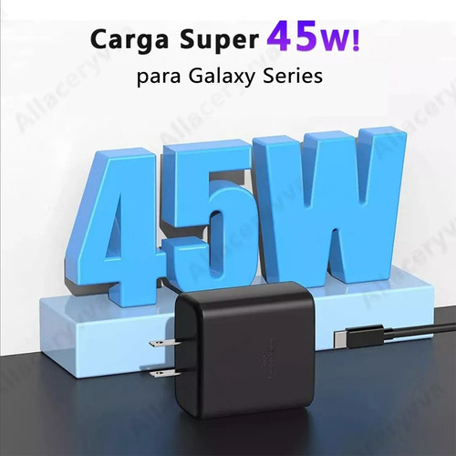 Allaceryvva® Cargador 3M Tipo C Super Rapid de 45 W para Samsung S25 Ultra/S24 Ultra/S23 Ultra/S22 Ultra para iPhone 15/16 Pro Max