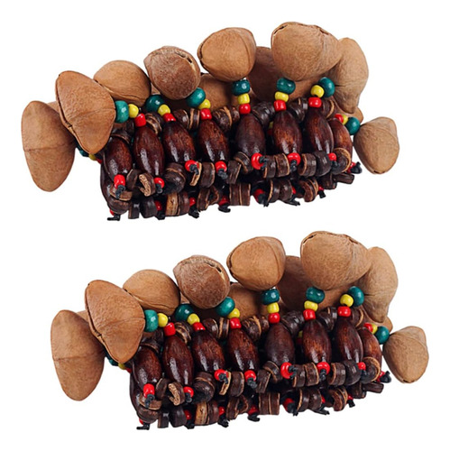 2pcs Campanas De Mano De Cáscara Africana Cáscaras Pu...