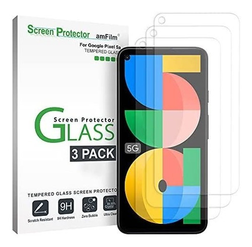 Pack Protector Para Google Pixel 5a Amfilm X3 -transparente