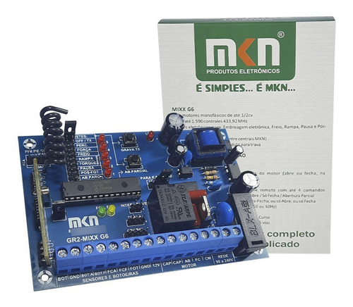 Central Mono Mkn Gr2 Mixx Para Portões Automático Universal