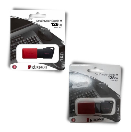 Imagen 3 de 5 de Pendrive 128gb Kingston Exodia