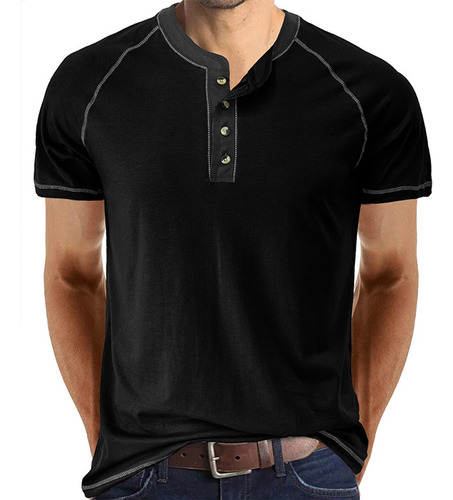 Camiseta I Para Hombre, Manga Corta, Cuello Redondo, Adelgaz