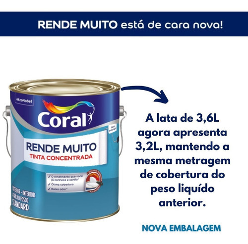 Tinta Acrílica Para Parede Fosca Rende Muito Coral 3,6l Cor Azul Sereno