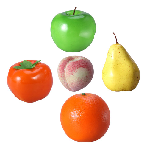 5 Peças De Simulação De Plástico, Frutas, Cozinha, Decoração