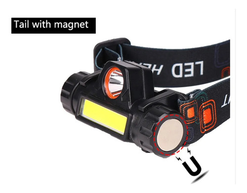 Linterna Led Recargable Para Casco Sin Intereses