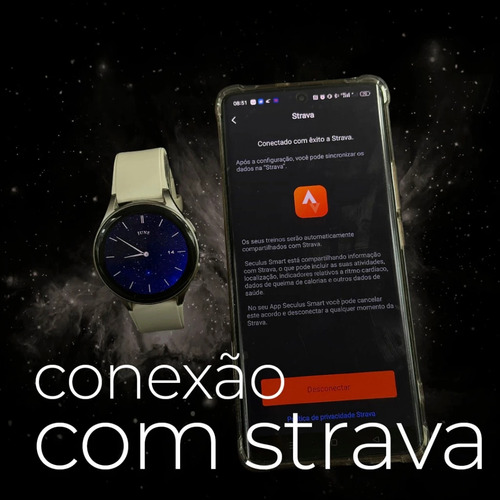 Smartwatch Compatível Com Strava Monitoramento Esportivo Dourado-escuro Silicone Bege