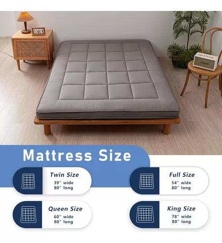 MAXYOYO Colchón tamaño individual, colchón de futón japonés, colchón de  cama individual, colchón de piso para adultos, colchón portátil y plegable