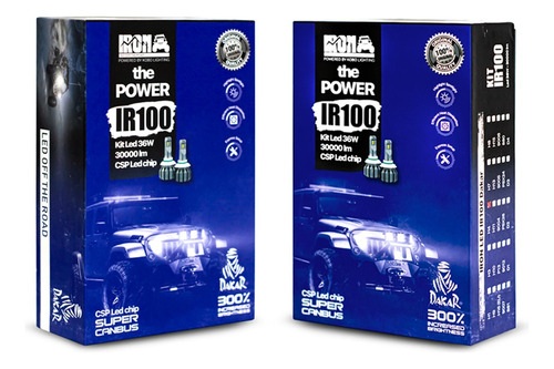 Focos Led 2 Kit Iron Ir100 12v 36w Original Auto Camioneta 