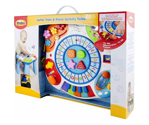 Mesa Didactica Con Actividades Tren Y Piano Winfun Color Multicolor