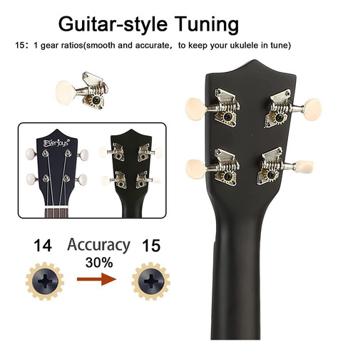 Ukelele Everjoys Soprano De 21 Pulgadas Con Afinador Lesson