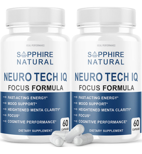(2 Unidades) Neuro Tech Iq Suplemento Cerebral Neurotech Iq