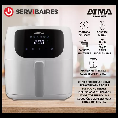 Atma - Freidora de Aire Panel Digital Atma 6 programas 6.5 L Blanca