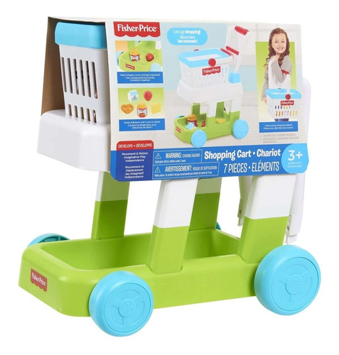 Fisher Price Carrito Y Canasta De Super Mercado 2 En 1