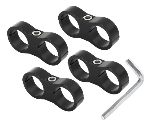 Abrazadera Separadora De Manguera Auto An12 24mm Negro 4uds