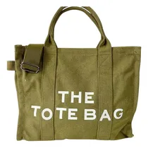 Comprar Cartera Tote Bag Mujer Bandolera Lona Gabardina Chic Verde Musgo Lisa Verde Musgo