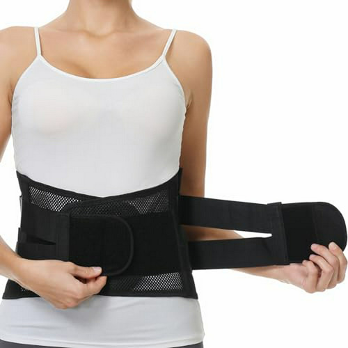 Faja Lumbar Ajustable Neotech Care Doble Soporte, Negro, Tal