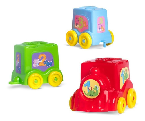 Brinquedo De Encaixe Trenzinho Baby Didático 