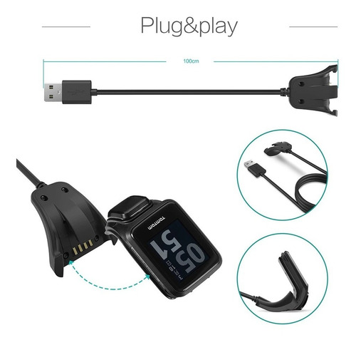 Cable Usb Para Tomtom Runner 2 3 / Spark 1 3 / Golfer 2