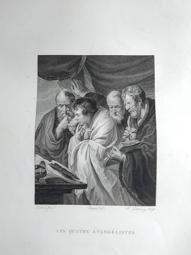 Los Cuatro Evangelistas Grabado Genuino Francés S Xix Nv2024 (Usado)