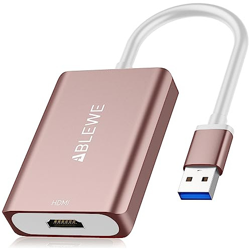 Ablewe Adaptador Usb A Hdmi, Convertidor De Audio Y Video Us