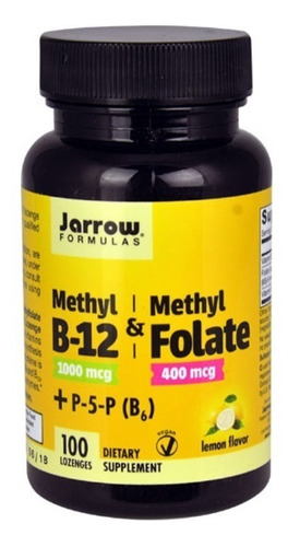 Metil Folato 400mcg+metil B12 1000mcg 100cps Jarrow Formula 