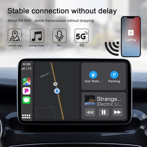 Adaptador Carplay Inálambrico Wireless Plug & Play I-phone