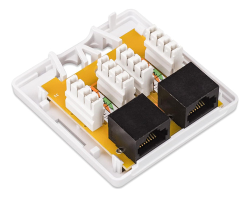 Iwillink Cat6 Ethernet Caja De Montaje En Superficie, 2 P...