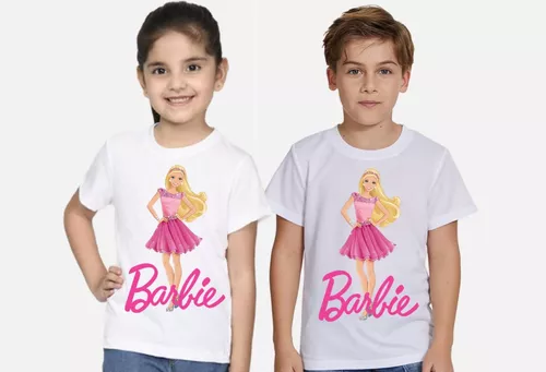 Camisa Barbie Aniversário, Camisa Barbie Menina Juvenil, Camisa Barbie  Menina Juvenil