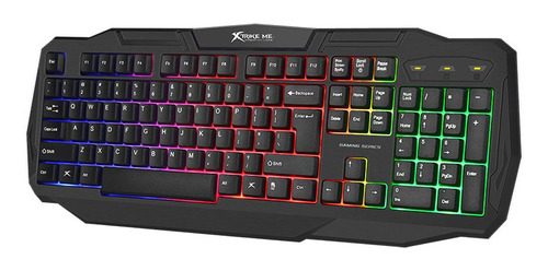 Teclado Xtrike Me Kb-302 Gamer Usb Iluminado