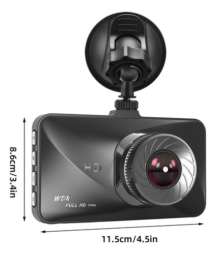Cámara De Salpicadero D 1080p Fhd Para Coches Con Pantalla F