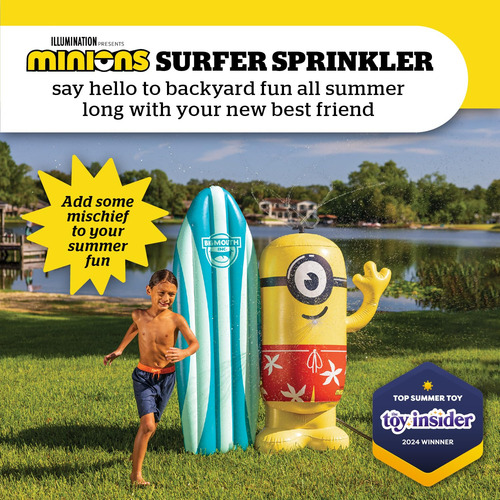 Bigmouth Inc. Minions Inflable Para Alberca Con Aspersor