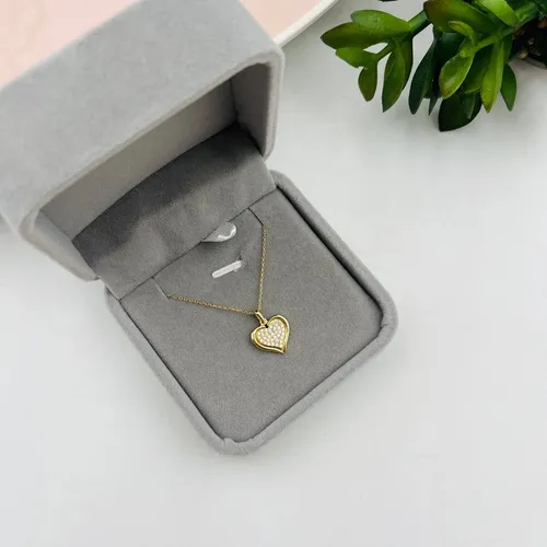 comprar Gargantilla De Corazón Con Circones En Oro 18k