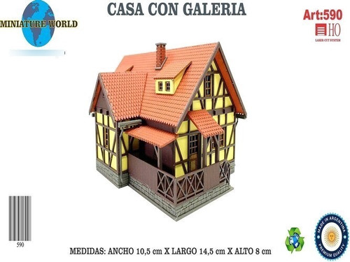 Nico Casa Con Galeria Color Amarillo M World H0 (mnw 33)