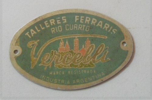 Cartel Antiguo Talleres Ferraris Vercelli Rio Cuarto Cordoba