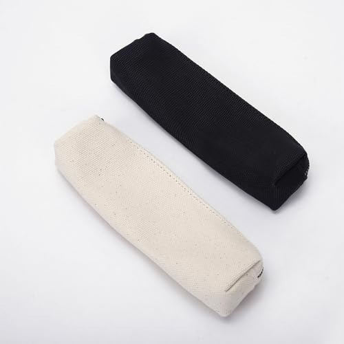 Estuche De Lona Negro Estilo Coreano Para Estudiantes