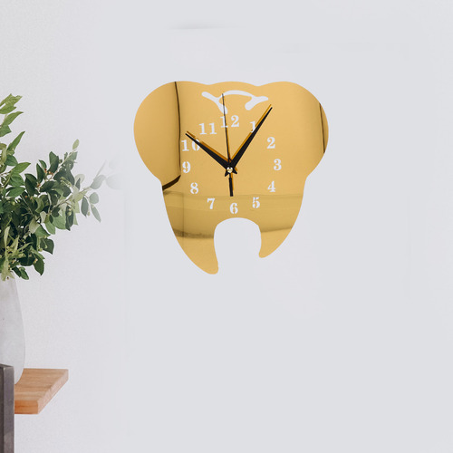 Reloj De Pared Con Forma De Diente Para Interiores, Funciona