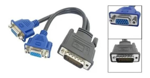 Cable Adaptador Dms-59 A 2 Vga Splitter