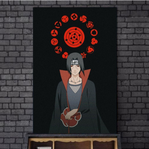 Cuadro Decorativo Itachi Sharingans Akatsuki Naruto 30x45cm