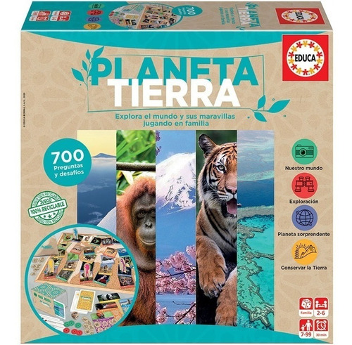 Juego De Mesa Familiar - Planeta Tierra, Educa