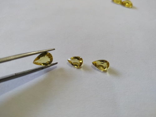Berilo, Heliodoro Extra Natural 03 Gotas 3 Ct Amarelo Forte
