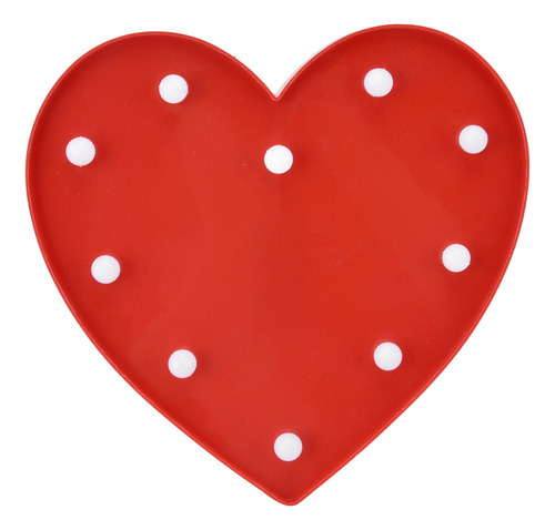 - Bonita Luz Nocturna En Forma De Corazón, 10 Led, Funciona